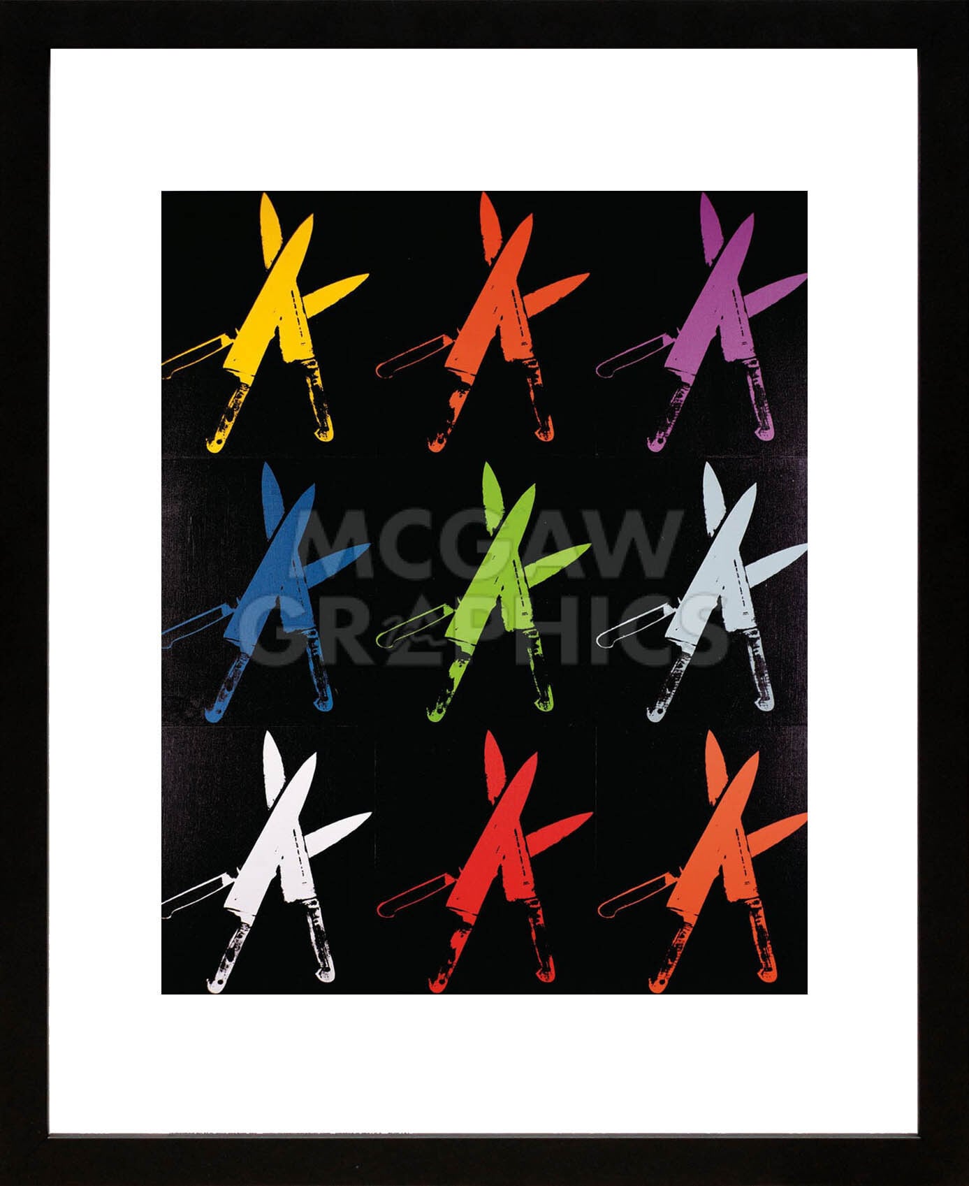 アンディ ウォーホル 絵画「ナイフ,c.1981-82(マルチ) Knives, c.1981