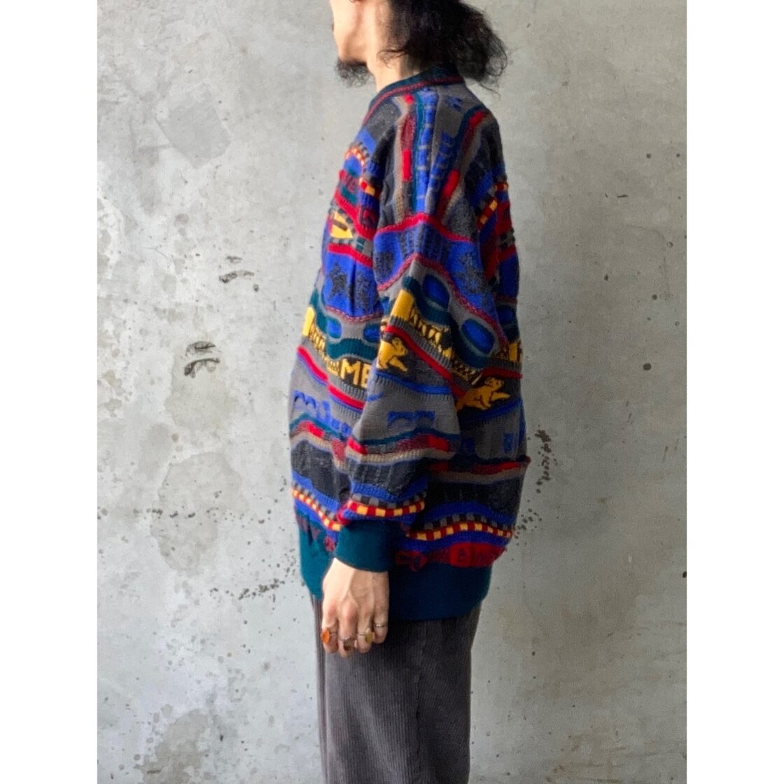 90s Australia製 HYSPORT 3Dknit sweater | Pay ID