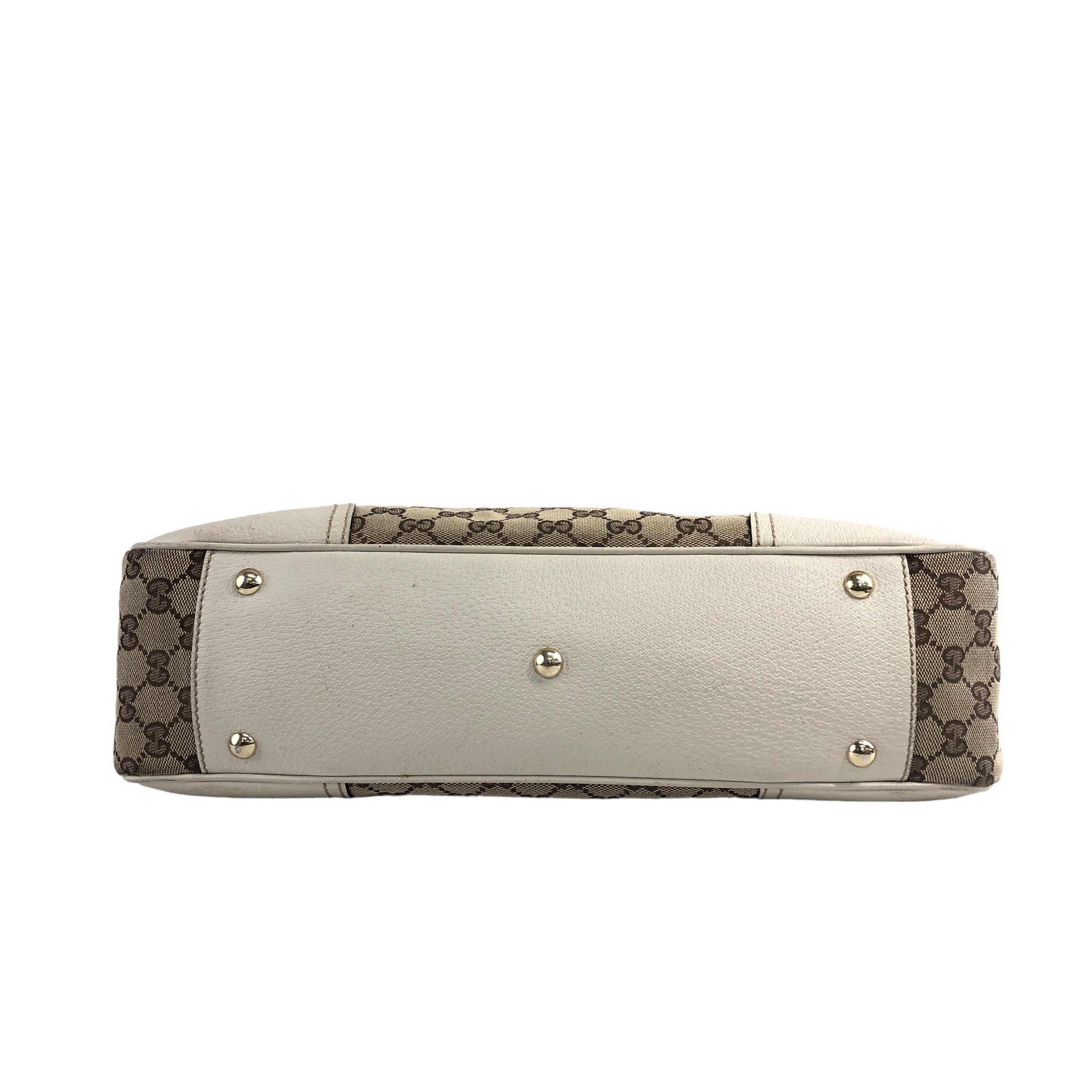 GUCCI グッチ GG ハンドバッグ ベージュ シェリーライン キャンバス