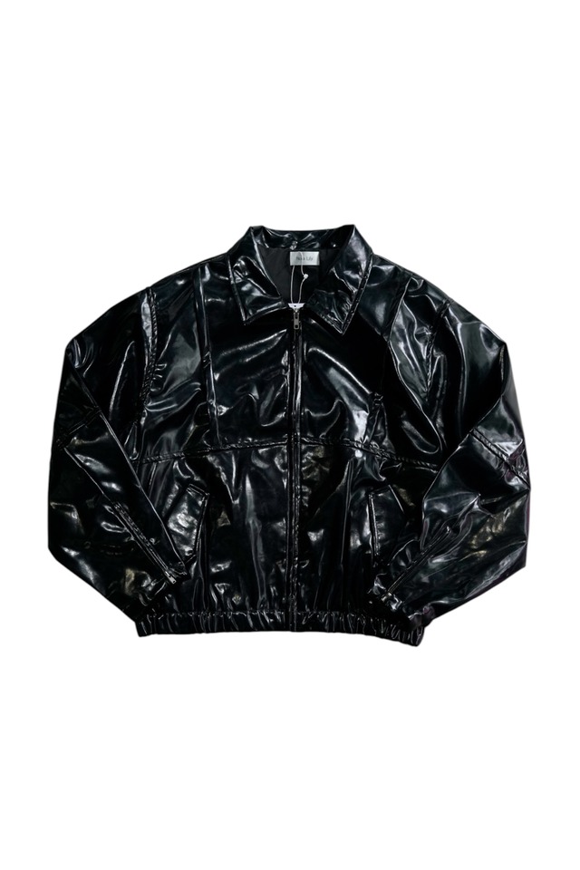 【2026SALE】 Dull Luster Fake Leather Blouson-Dark   ブラック-