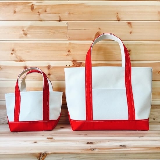 キャンバストート L オールキャンバス │ ブラック × レッド | CUSTOM