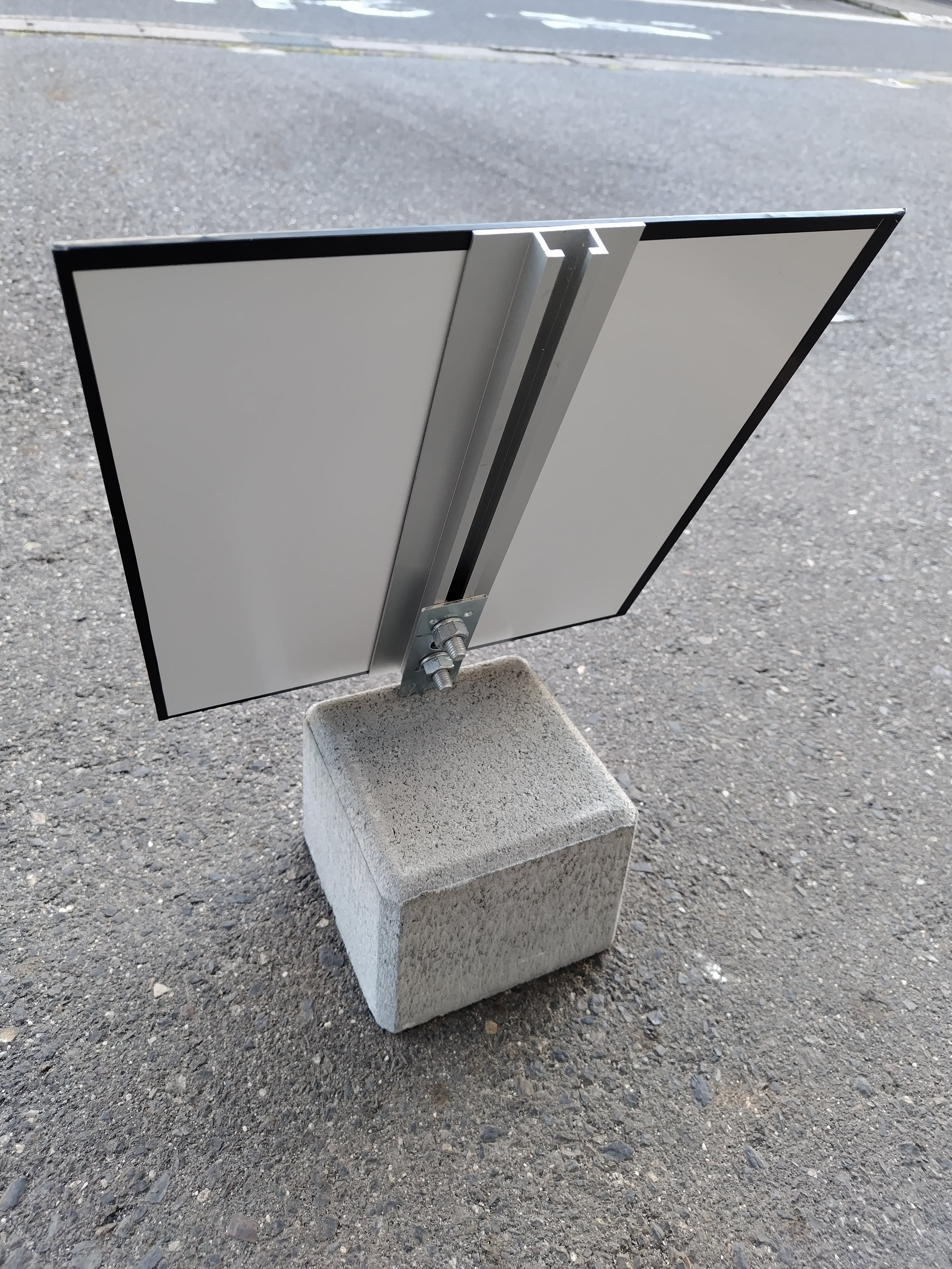 【デザイン＆印刷込み】屋外 片面 シンプルブロック看板【310×310】 スタンド看板 BLOCK SIGN 店舗看板 プチプラ看板 プレート看板 プリントコミコミセット