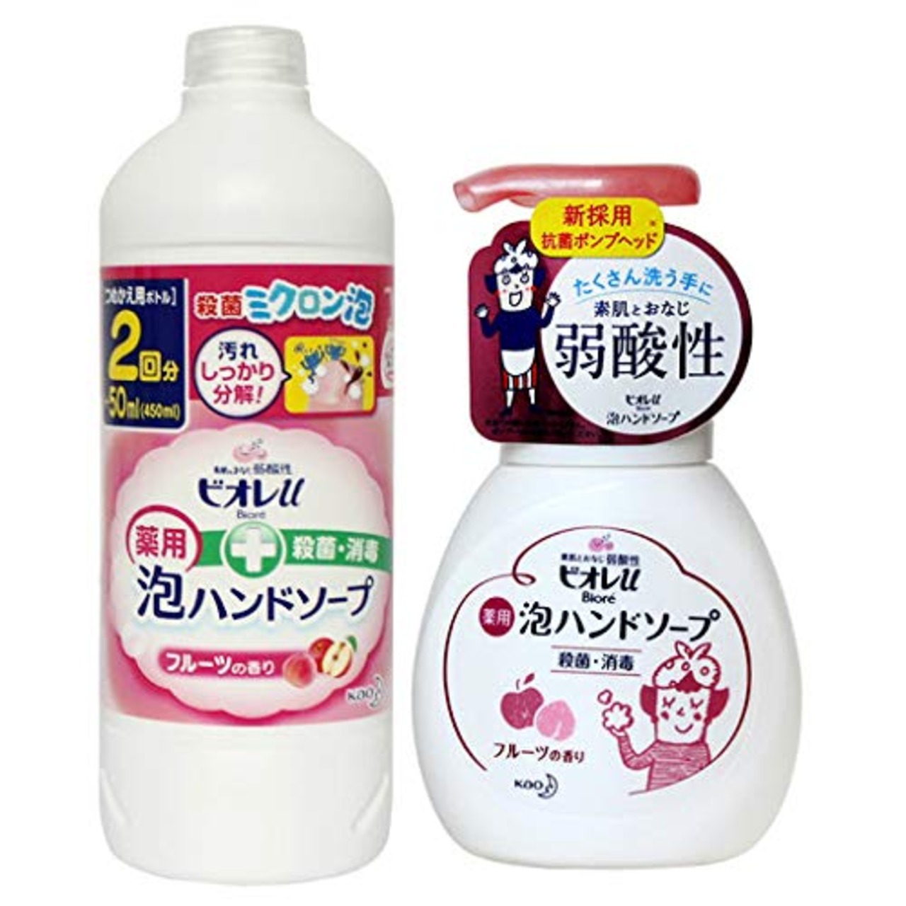 ビオレu 薬用泡ハンドソープ フルーツの香り 本体250ml+つめかえ用450ml