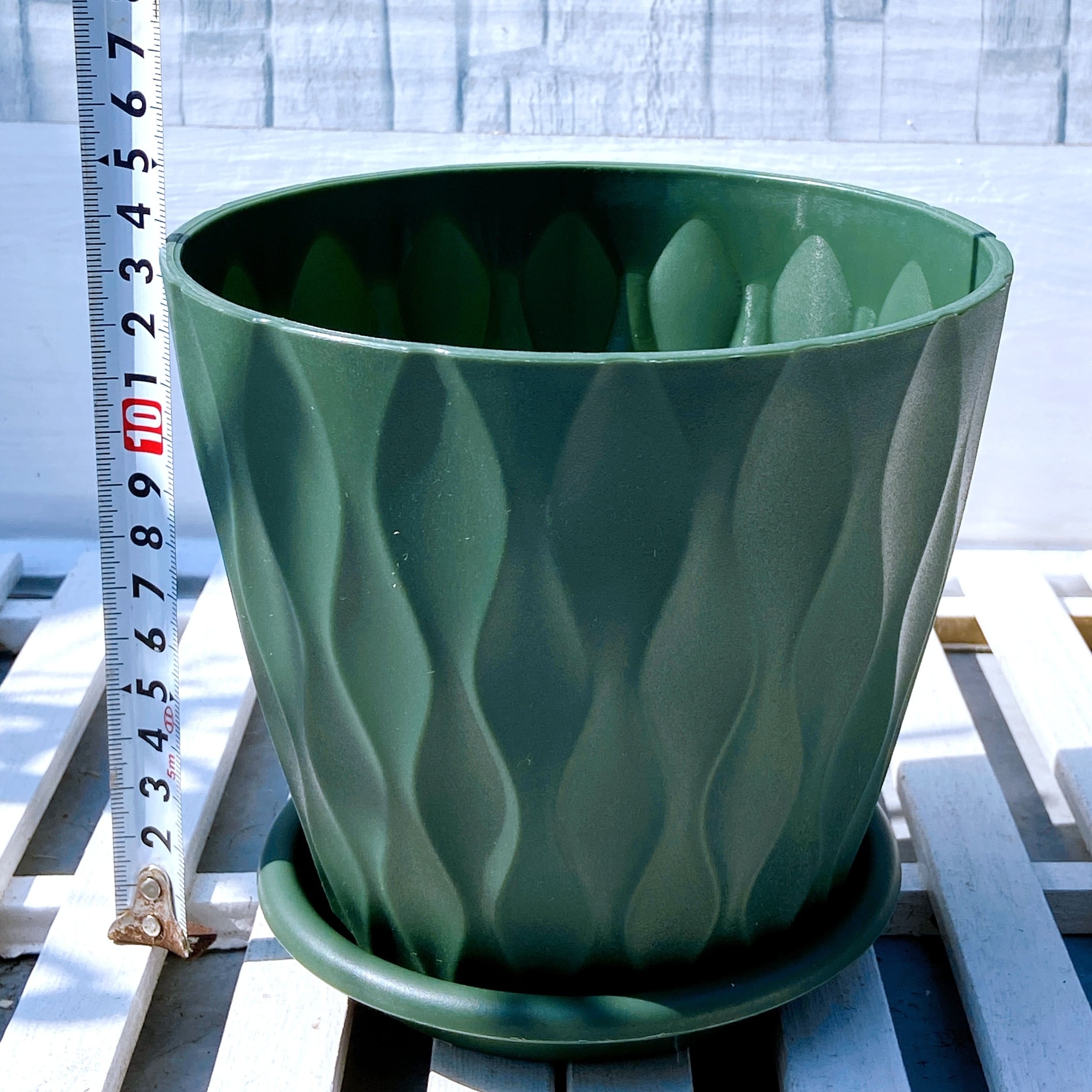 緑色のシンプルな植木鉢 5号サイズ 】 インテリアとしても♫ オシャレ