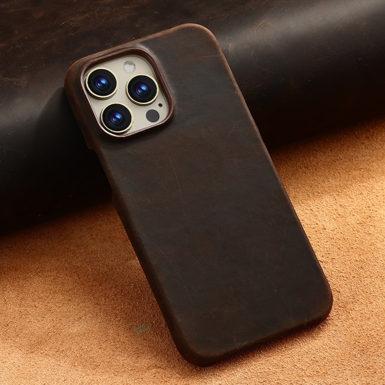 ◇iPhone 17/16/15/Pro/Pro Max/Air◇ Crazy Horse Leather Phone Case