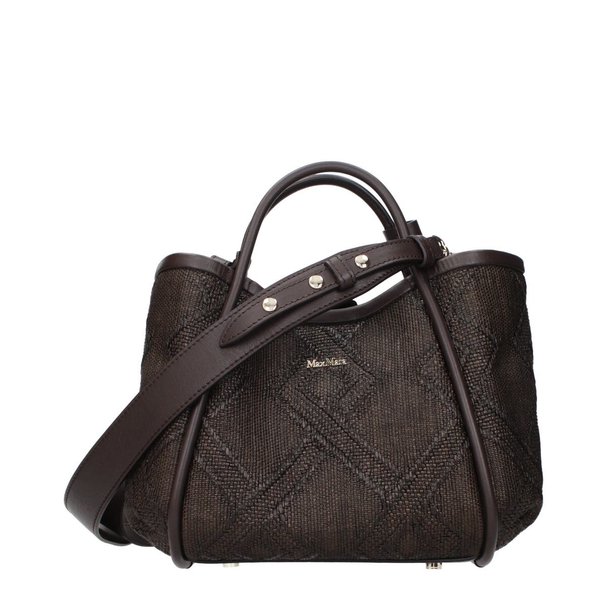 MAX MARA マックスマーラ レディース ハンドバッグ ラフィア ブラウン