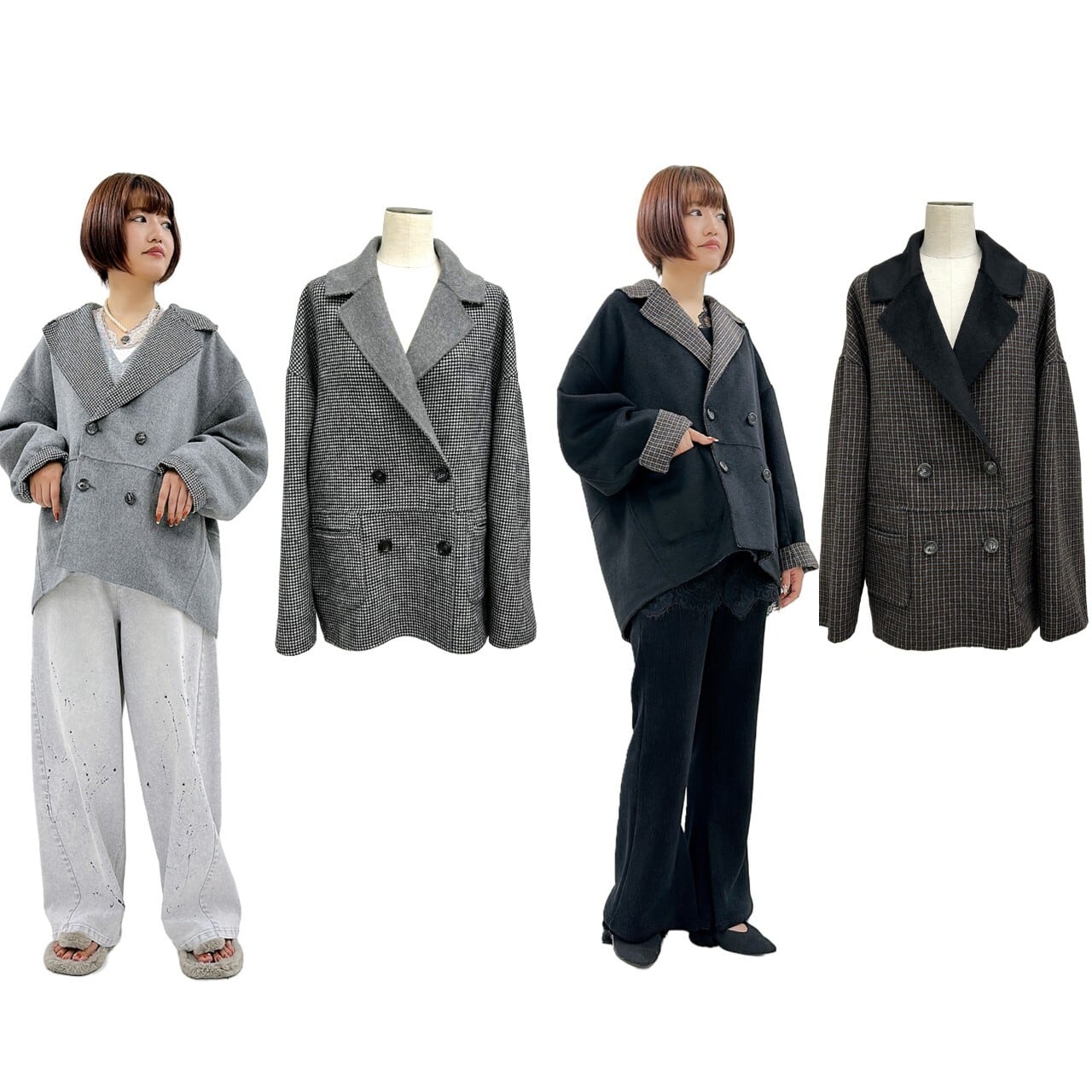 ⭐限定予約商品⭐【ayane】リバーシブルコート 876801 アヤン | red earth
