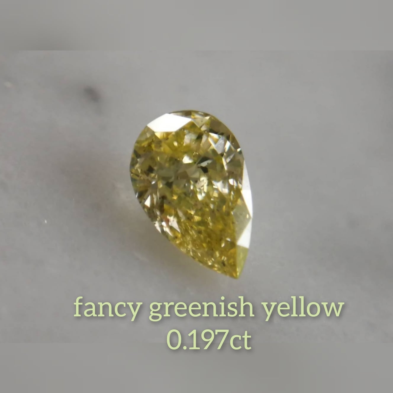 FANCY LIGHT GRAY YELLOWISH GREEN 0.166ct