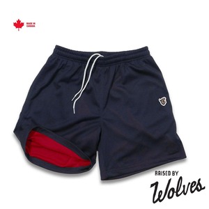 【RAISED BY WOLVES/レイズドバイウルブス】TWO-TONE MESH SHORTS ショートパンツ / NAVY/RED / SS24-12189