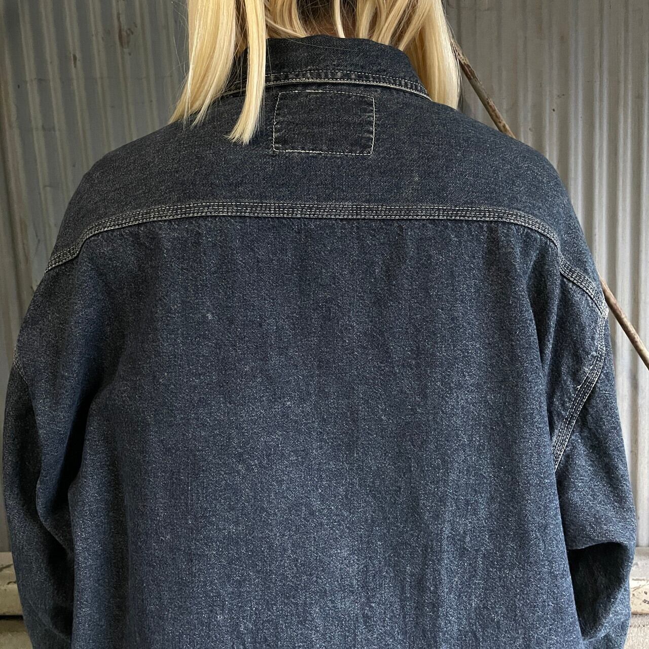 90年代 Levi's リーバイス 長袖 デニムシャツ メンズL相当 古着 90s
