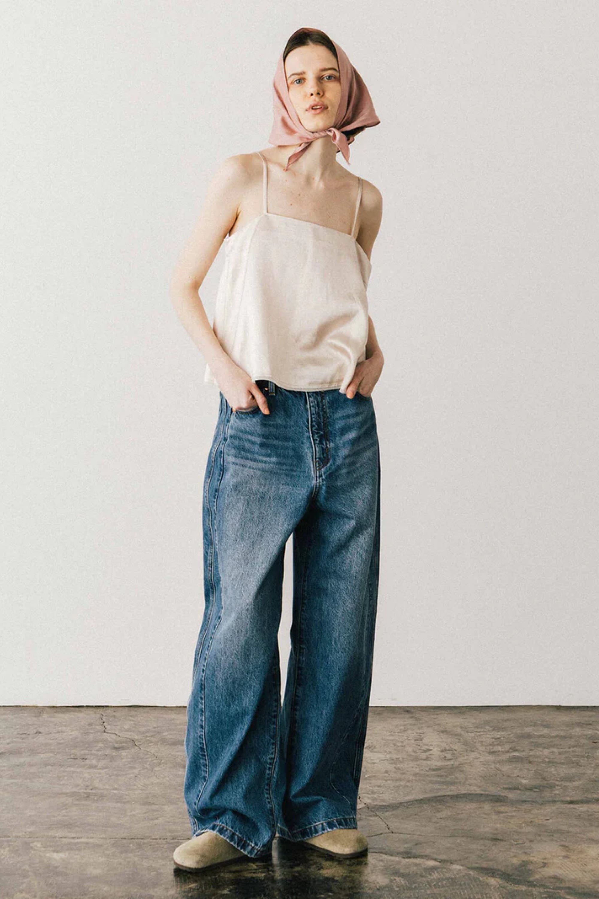 クレドナ　WIDE BEETLE DENIM PANTS CREDONA WIDE BEETLE DENIM PANTS ワイドビートルデニムパンツ Blue