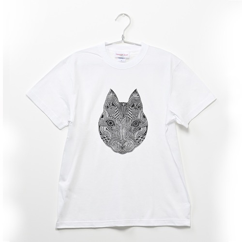 ◆Apsu Shuseiコラボ◆「世界一怪談を聞いている猫」TシャツWHITE×BLACK ビッグサイズ(XXL)