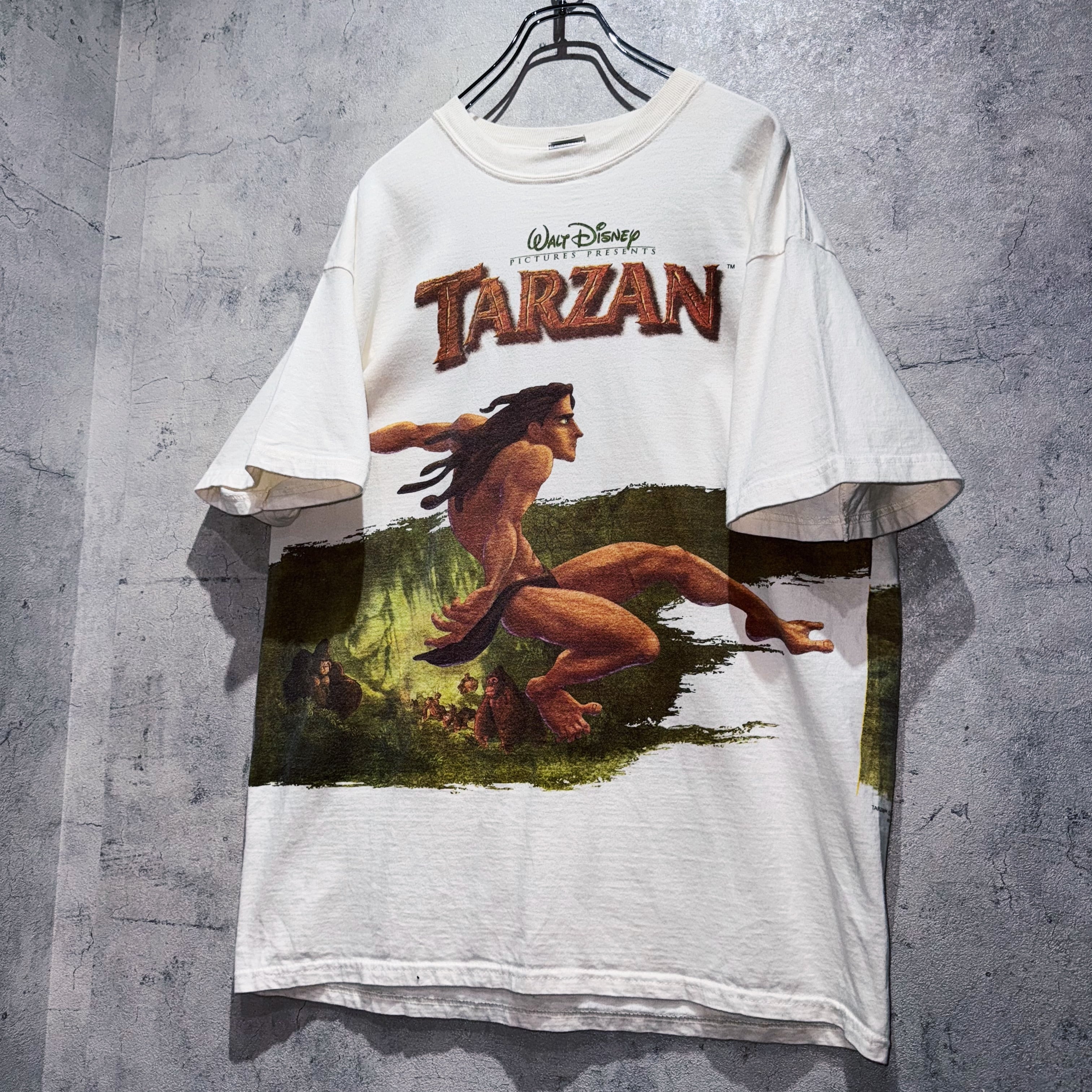 両面デザイン】ディズニー TARZAN ターザン Tシャツ XLサイズ 海外 