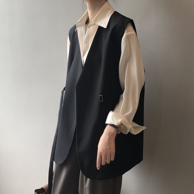 【ベスト】 ベスト レディース おしゃれ 秋 きれいめ 可愛い 春 秋 冬 20代 30代 40代 50代 重ね着 レイヤード ブラウン 茶色 ブラック 黒 S M L XL