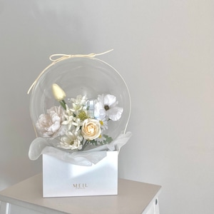 flower bloom box -WHITE-