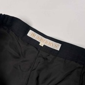 麻100% BURBERRYS バーバリー リネン タイト スカート サイズ 17BR /ブラック/レディース/C-TK38/ビンテージ