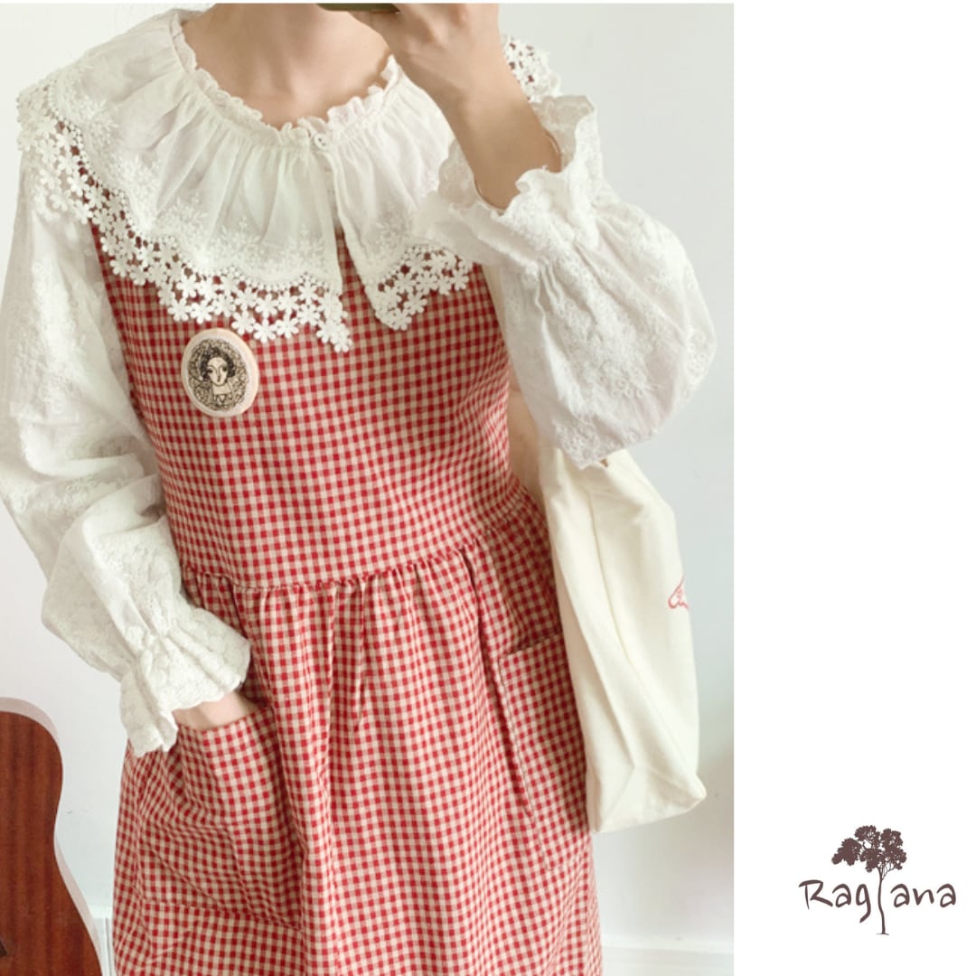 ギンガムチェック エプロンワンピース N WP117 | Raglana
