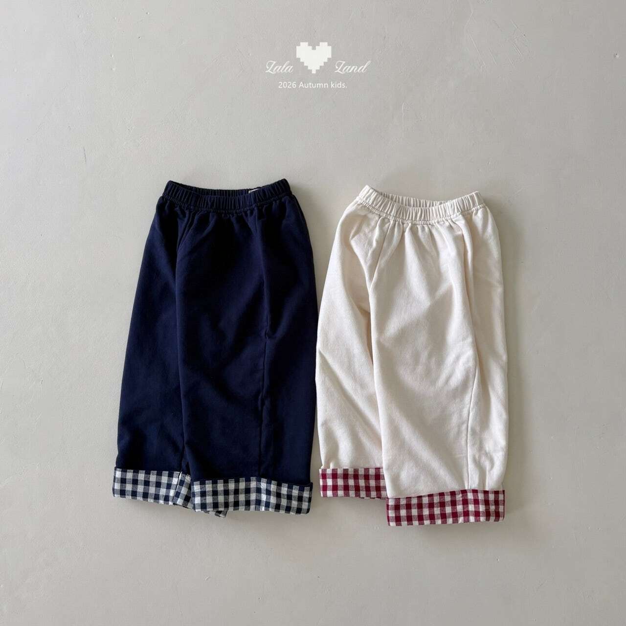 【予約】LALA LAND Check color-block pants