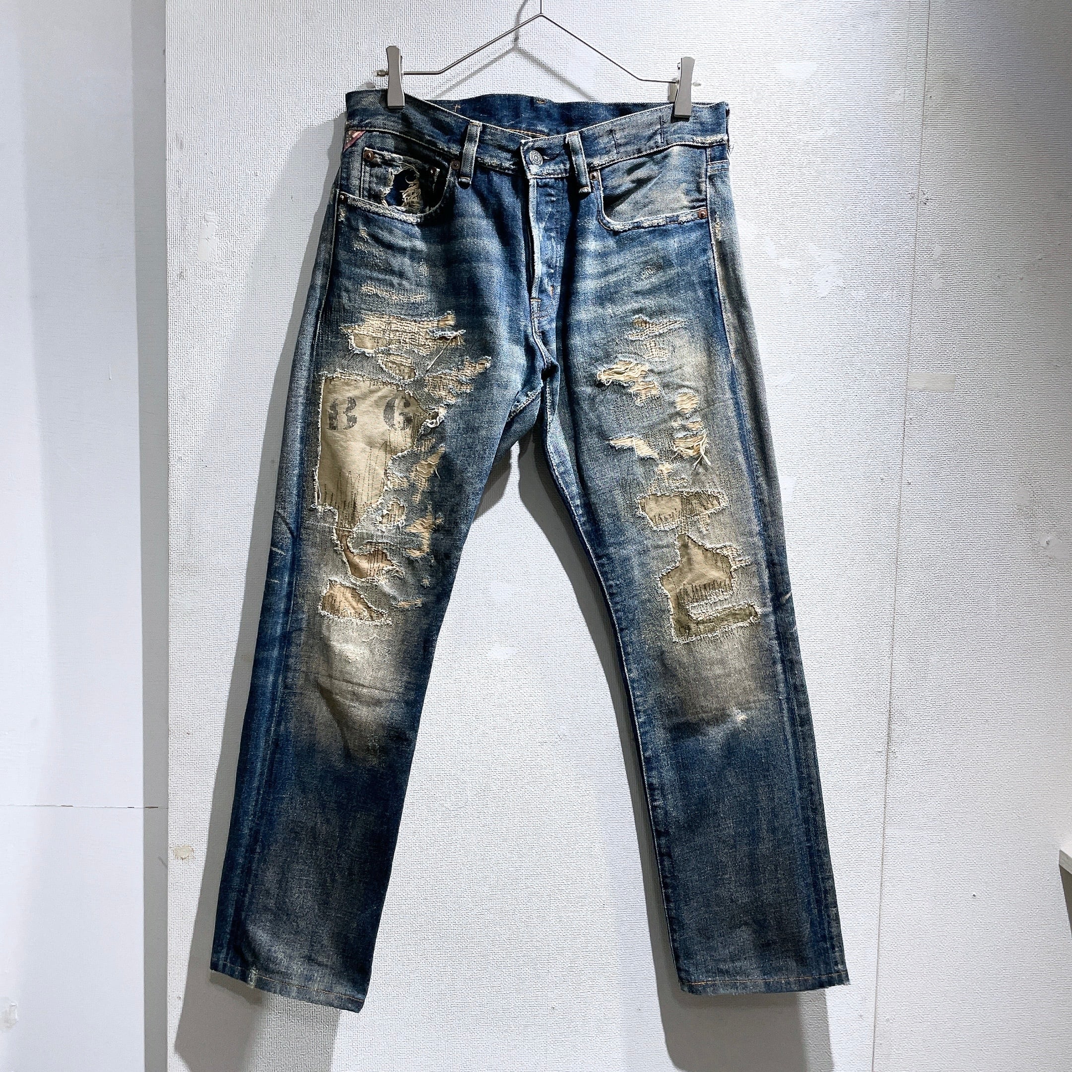 ” Denim & Supply Ralph Lauren ” Special Rag processing Denim pants
