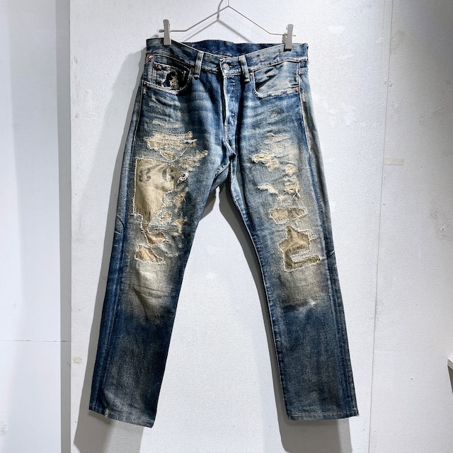 ” Denim & Supply Ralph Lauren ”  Special Rag processing  Denim pants