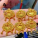 金店同モデル古法沙金福字長命錠平安錠銅金メッキ平安錠ペンダント黒縄ネックレス卸売り