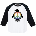 Peace Penguin 3/4スリーブ ラグランTシャツ