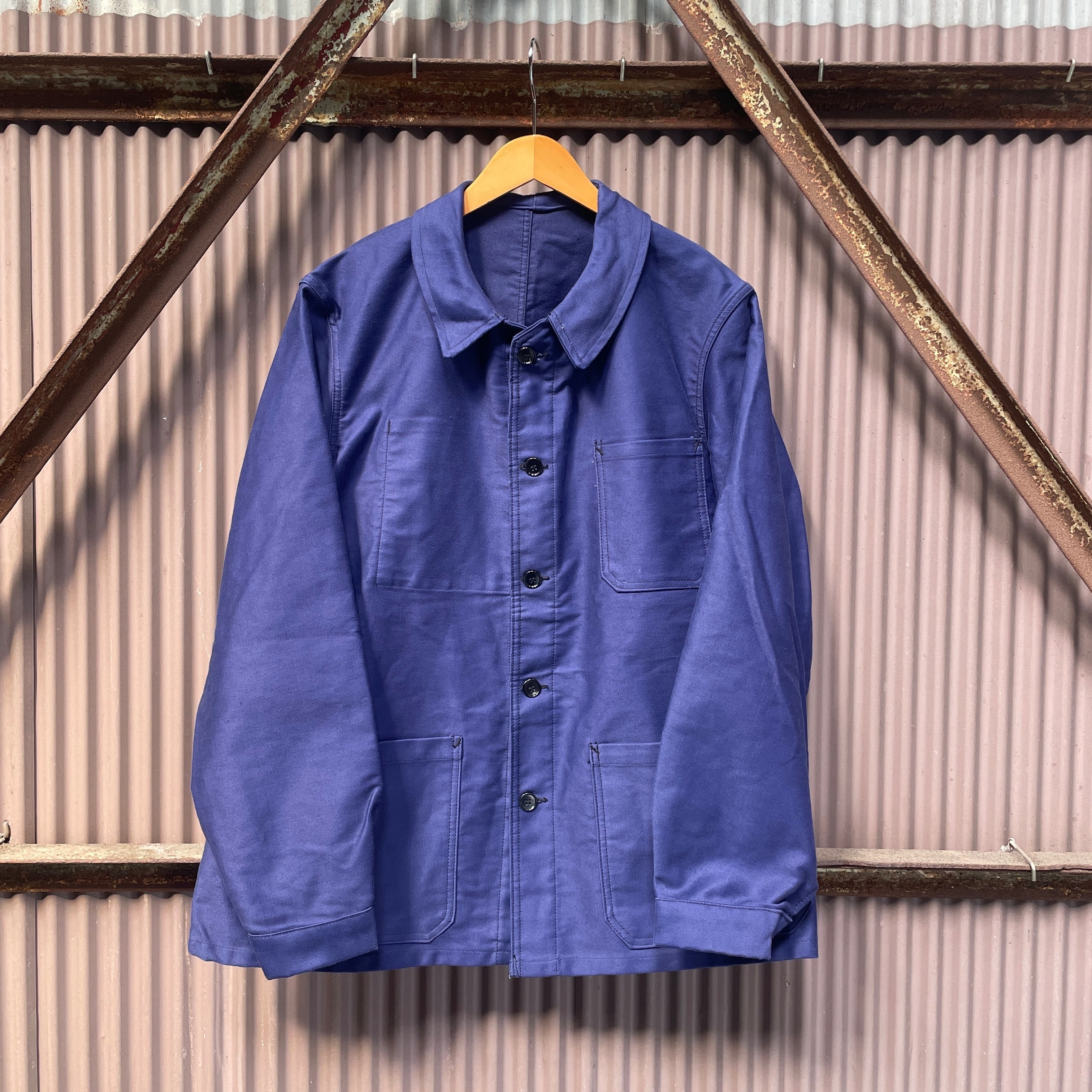 aoihitsuji / mid 20th c. french / cotton twill work jacket / deep