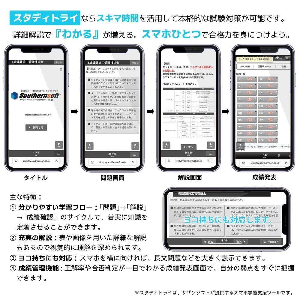 舗装診断士試験学習セット 択一＆記述試験 令和8年度版 スタディトライ