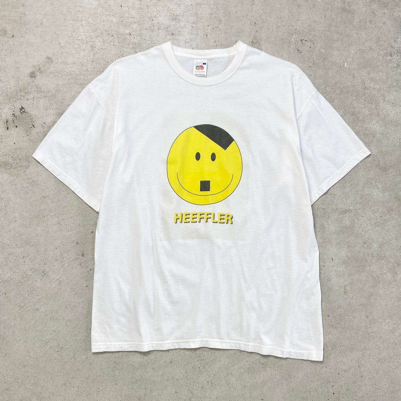 00年代 ニコちゃん スマイル パロディプリントTシャツ HEEFFLER メンズ  