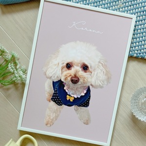 【ペットイラスト】額縁付きポスターA４orA3