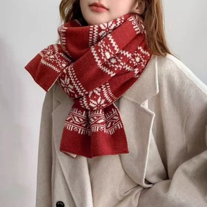 ノルディック柄 北欧風 マフラー 防寒 保温 レディース 秋冬 おしゃれ きれいめ 大人 かわいい プレゼント ギフト クリスマス 誕生日 大人可愛い 大人女子