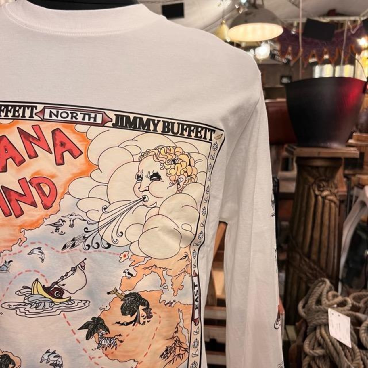 BANANA WIND カットソー メンズ ファッション カットソー 長袖 プリントTシャツ