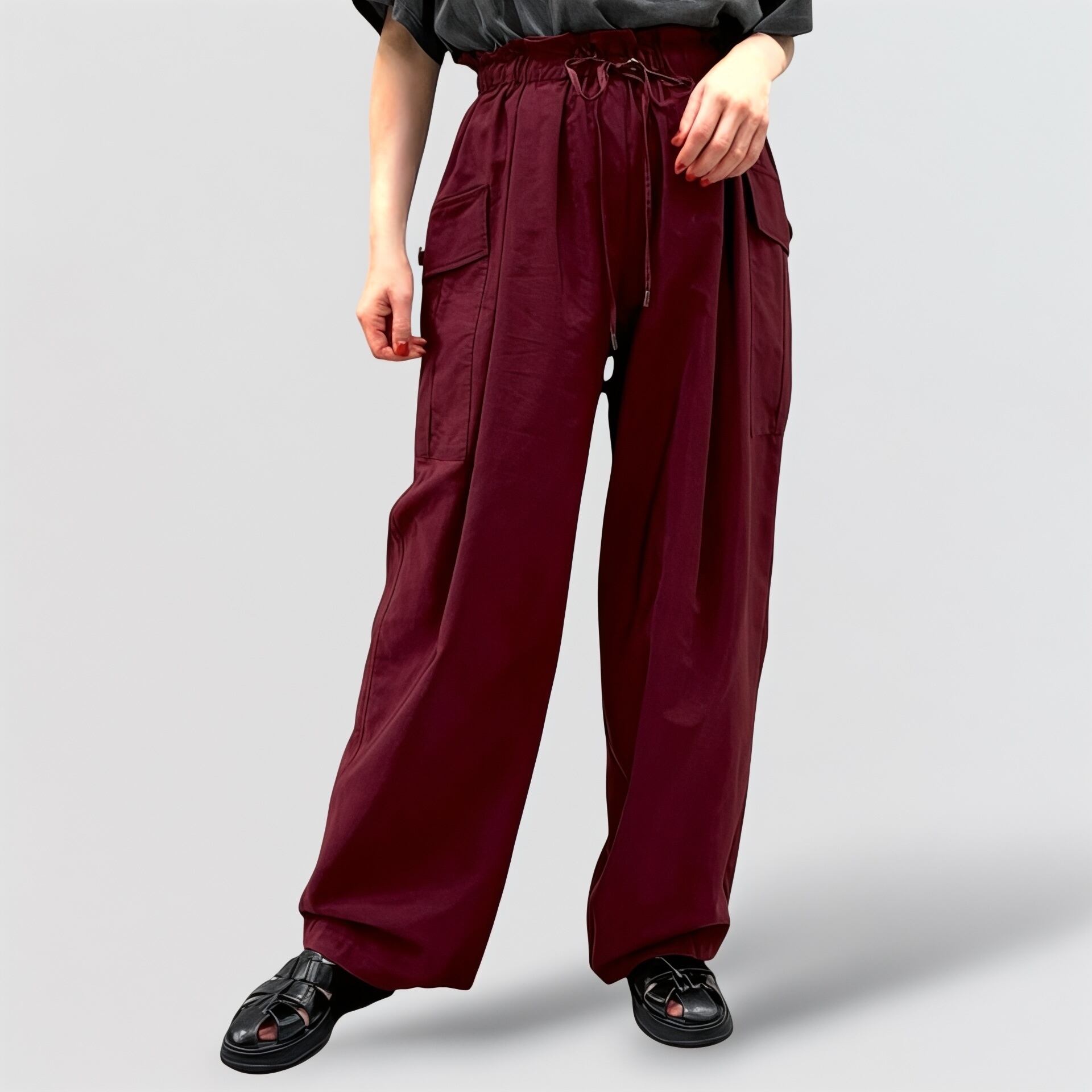 cafune cotton cupra cargo easy pants | CoCo Cuore