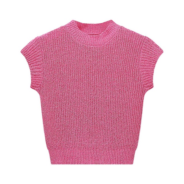 全11色/Summer knit short tops　B819