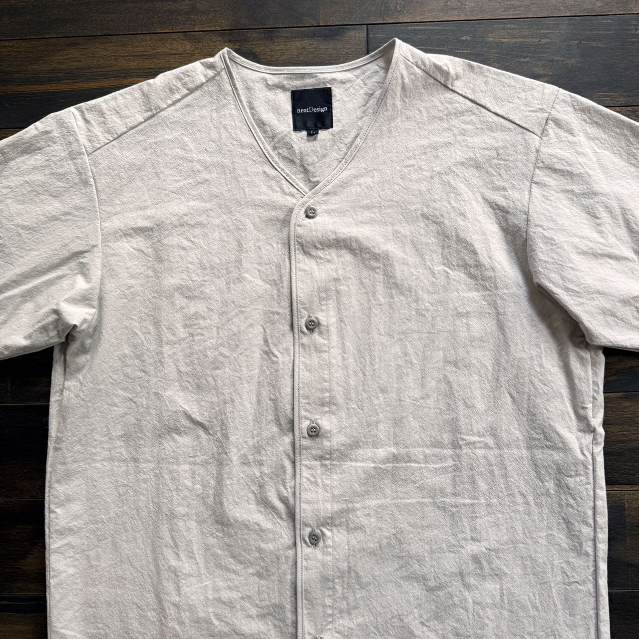 メンズ鯉口シャツ / Light gray | neatDesign