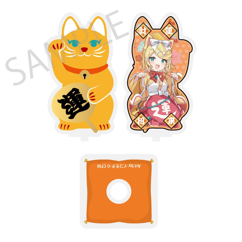 「初音ミク×招き猫×真夏の熊谷」まわるダイカットアクリルスタンド
