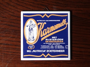 【Vintage】 オランダ NUTRICIA バターミルク タイルオーナメント /c014A
