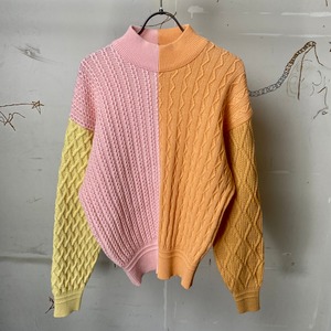 vintage GIANNI VERSACE crazy pattern cable knit sweater