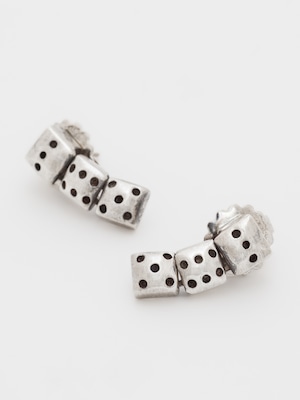 Dice Motif Pierced Earrings