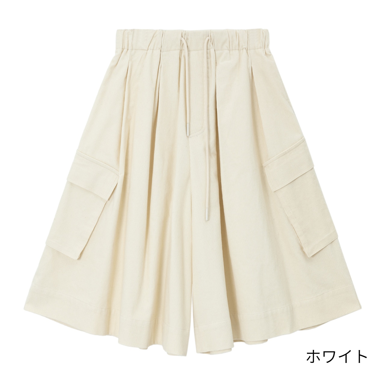 Drawstring Wide Half-length Pants T4045