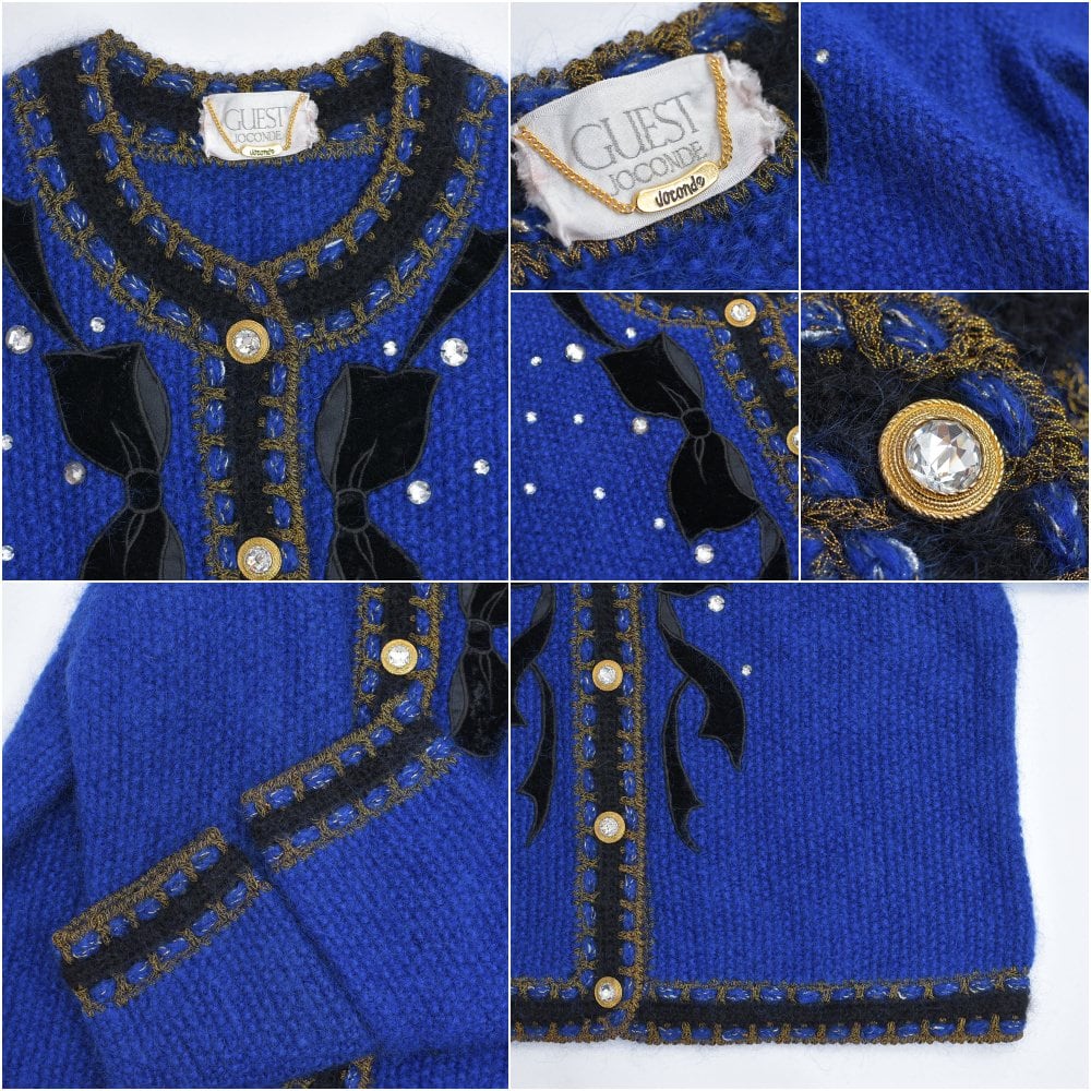 Vintage デザイン グラデーション カーディガン 古着 レディース 古着 90s I.B.DIFFUSION マルチ デザイン ハイネック