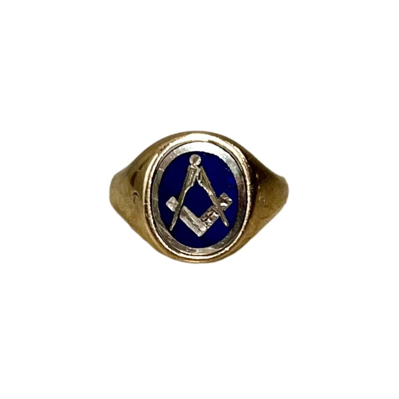 vintage c1979 masonic 9ct gold swibel ring