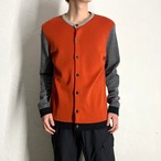 FRANK LEADER "Switching" Crew-Neck Knit Cardigan GERMANY製