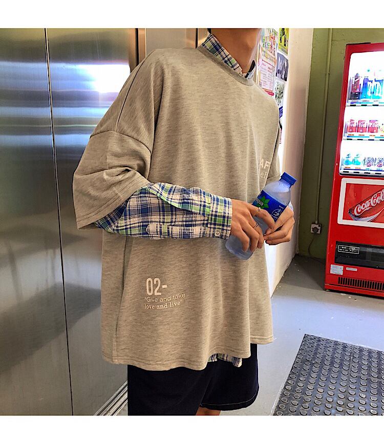 全2色 Tシャツ カットソー プリント カジュアル シンプル