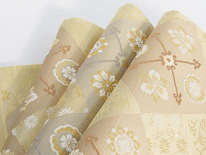 新品】未仕立て 袋帯 西陣2413 翠洸織 斉藤喜雄謹製☆献上唐花文 新品】未仕立て 袋帯 西陣2413 翠洸織 斉藤喜雄謹製☆献上唐花文