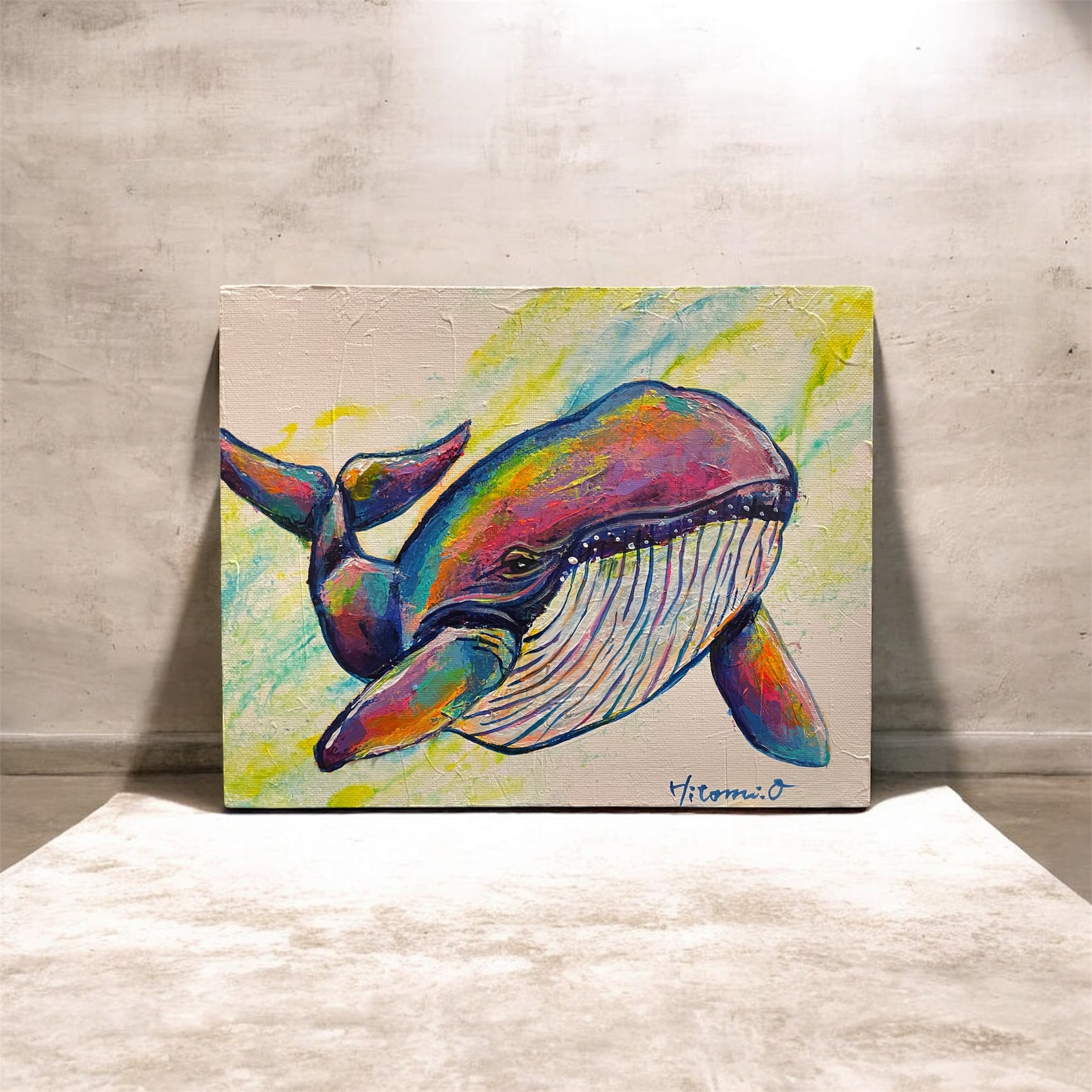 A-173/24】動物画 馬 絵画 キャンバス 真作 インテリア 作品証明書付