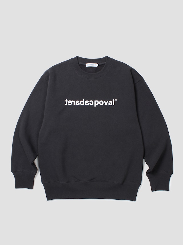 CABARET POVAL / ORIGINAL LOGO CREWNECK - JET BLACK