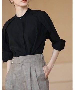 モックネックシャツ◆七分袖【t-10426】