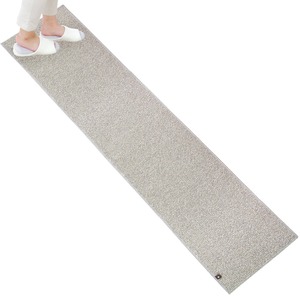 【新着特価】オカ(OKA) PLYS base (プリスベイス) キッチンマット 約 45 cm × 240 cm グレー (日本製 洗える モダン シンプル 滑り止め)