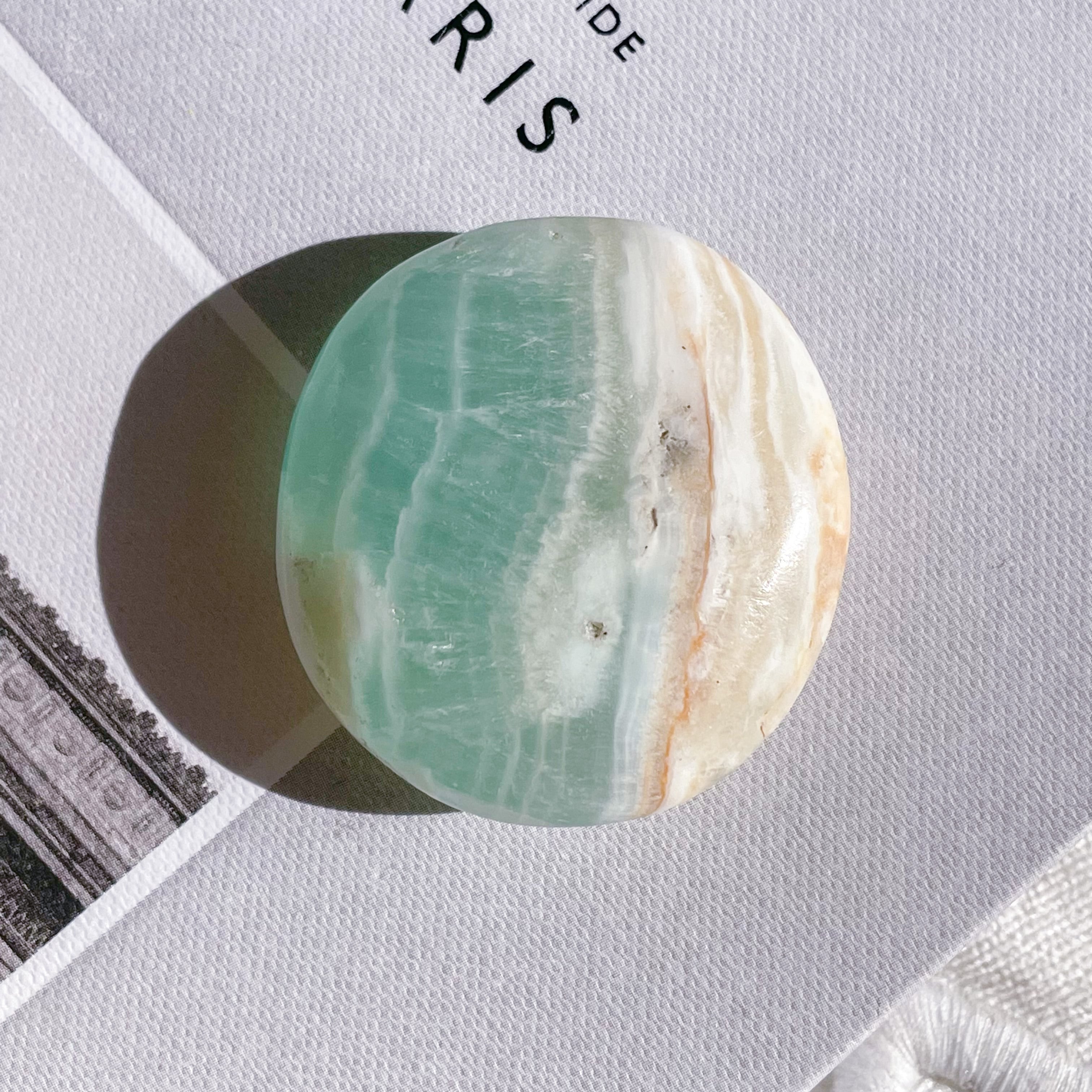 Caribbean Blue Calcite Palm 10 ✧ カリビアンブルーカルサイト